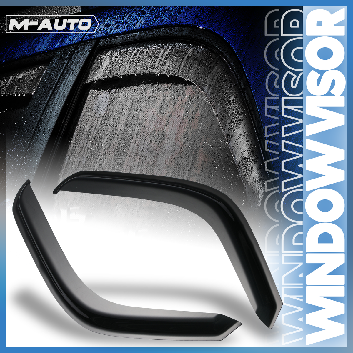 Smoke Tinted Outside Mount Window Visor Deflector Rain Guard, 2Pcs Set E52508