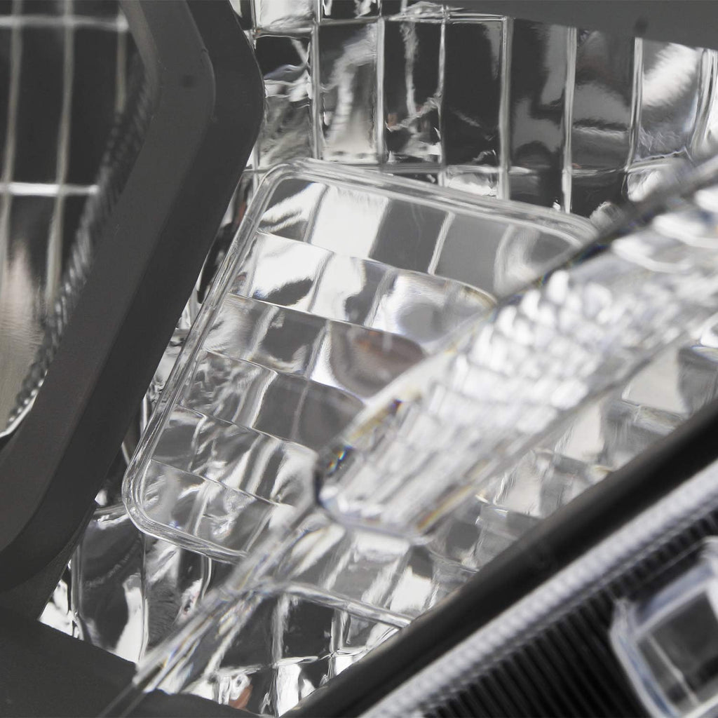 Black Bezel LED Headlights Housing Passenger Side Q69860
