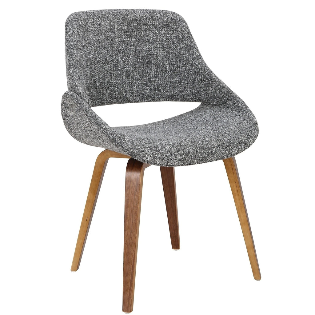 Grey Polyester Foam Chair Set of 2 P538