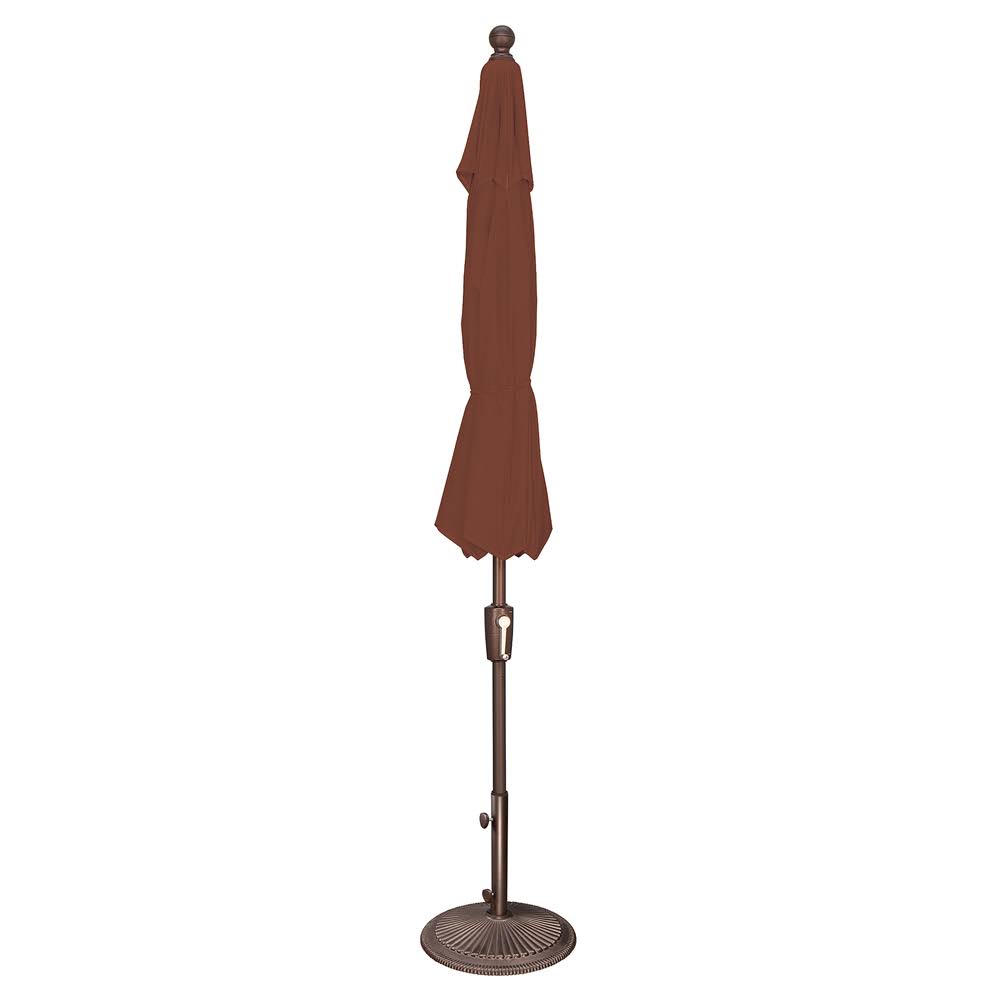 Bronze 9 ft. Octagon Sunbrella Push Button Tilt Umbrella I8087