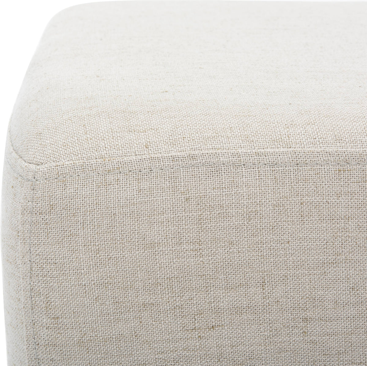 Rectangular Bench Light Grey Linen Black B100031