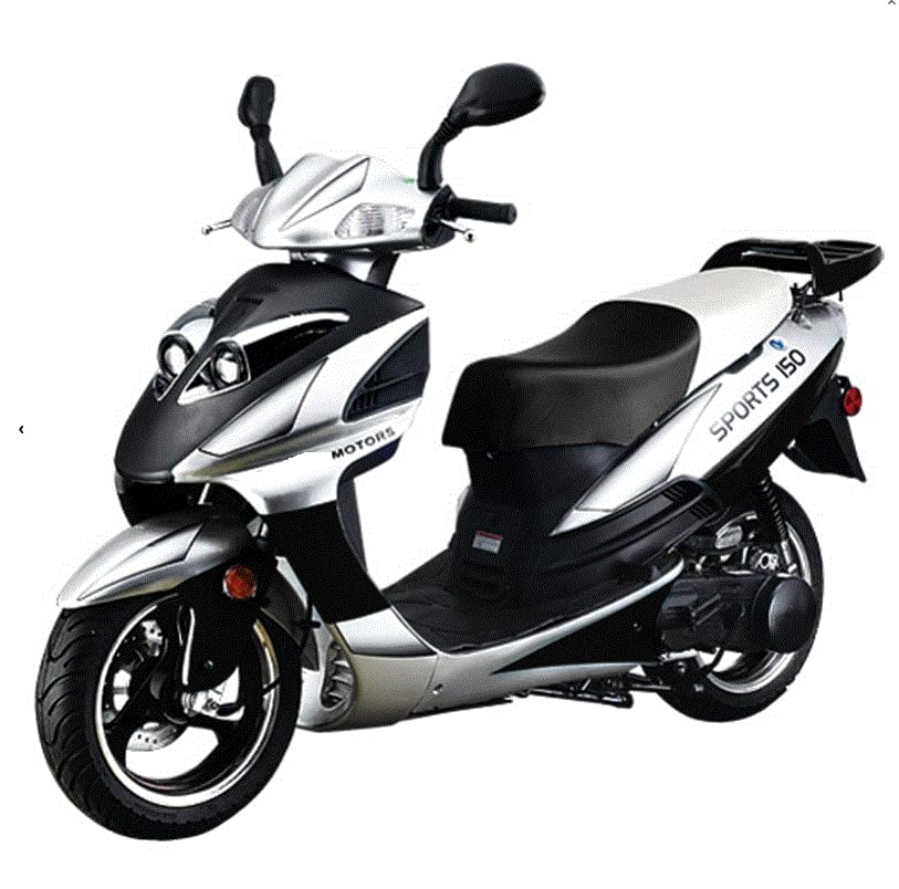 150cc Gas Fully Automatic Street Legal Scooter with Matching Trunk J44522