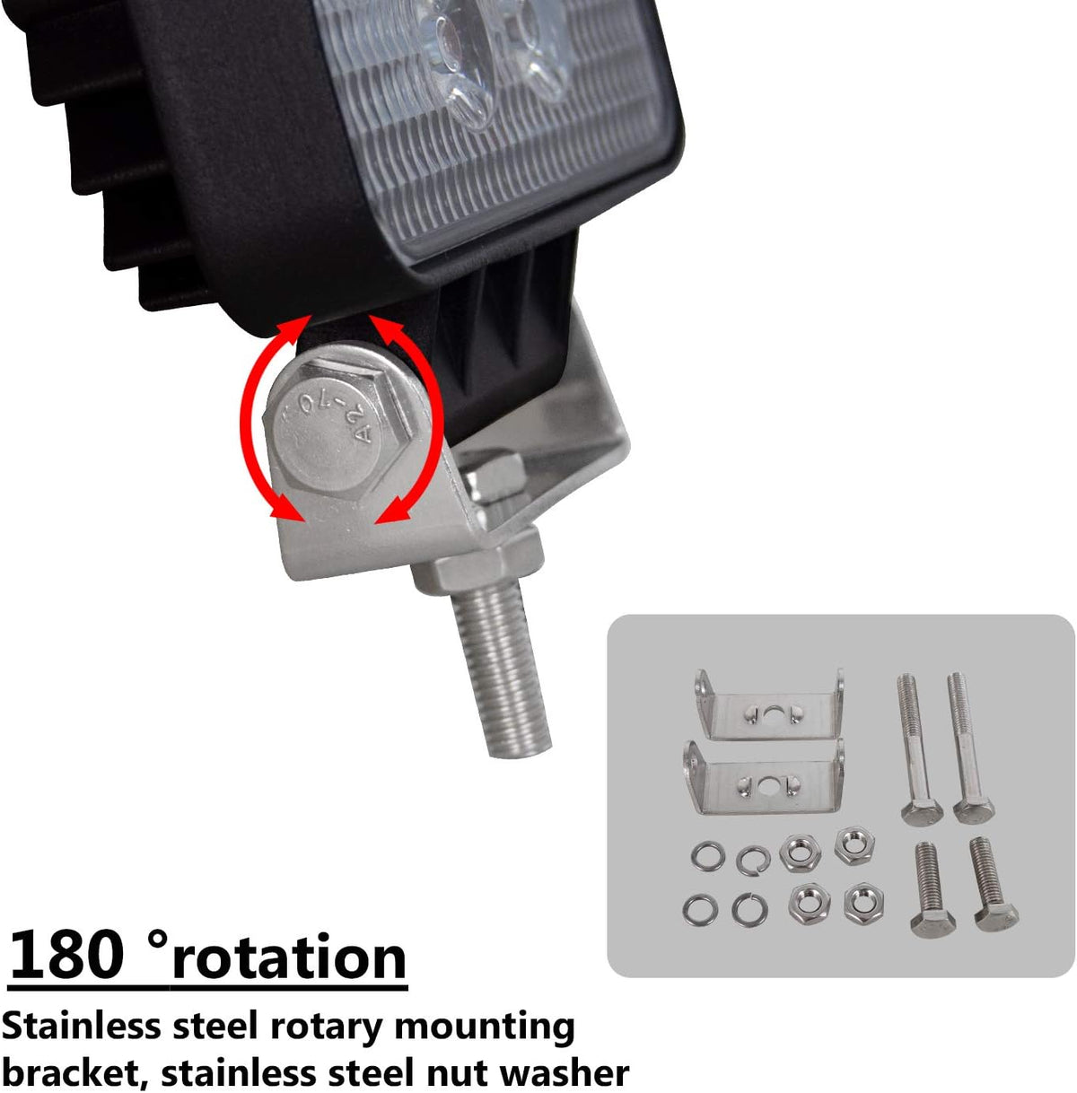 10 Pcs 4 inch 27W Flood LED Work Light Bar X59968