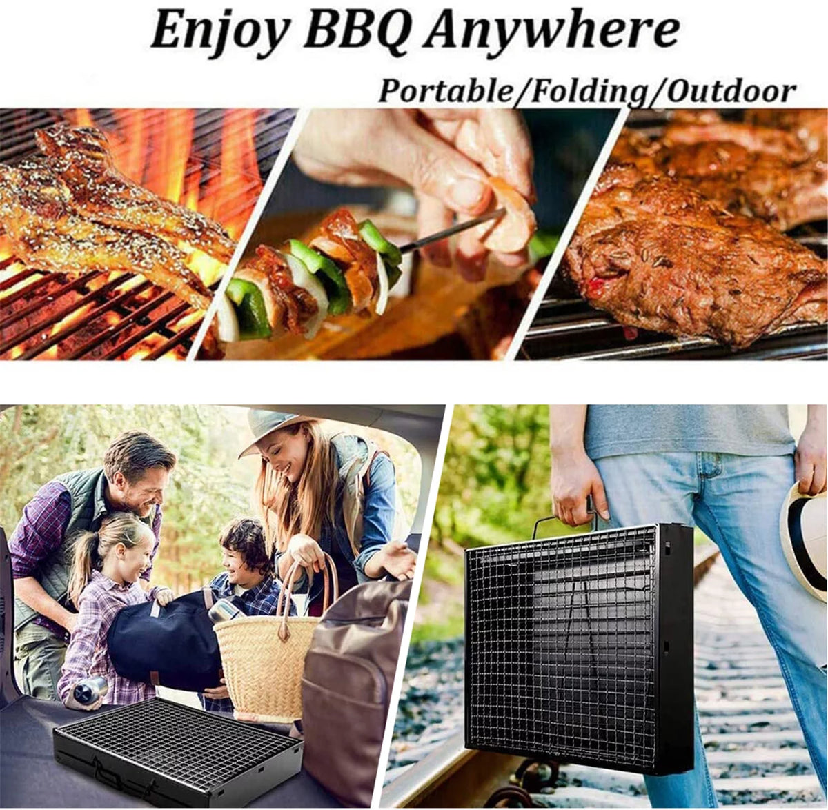 Large Folding Portable Charcoal BBQ Grill S938843