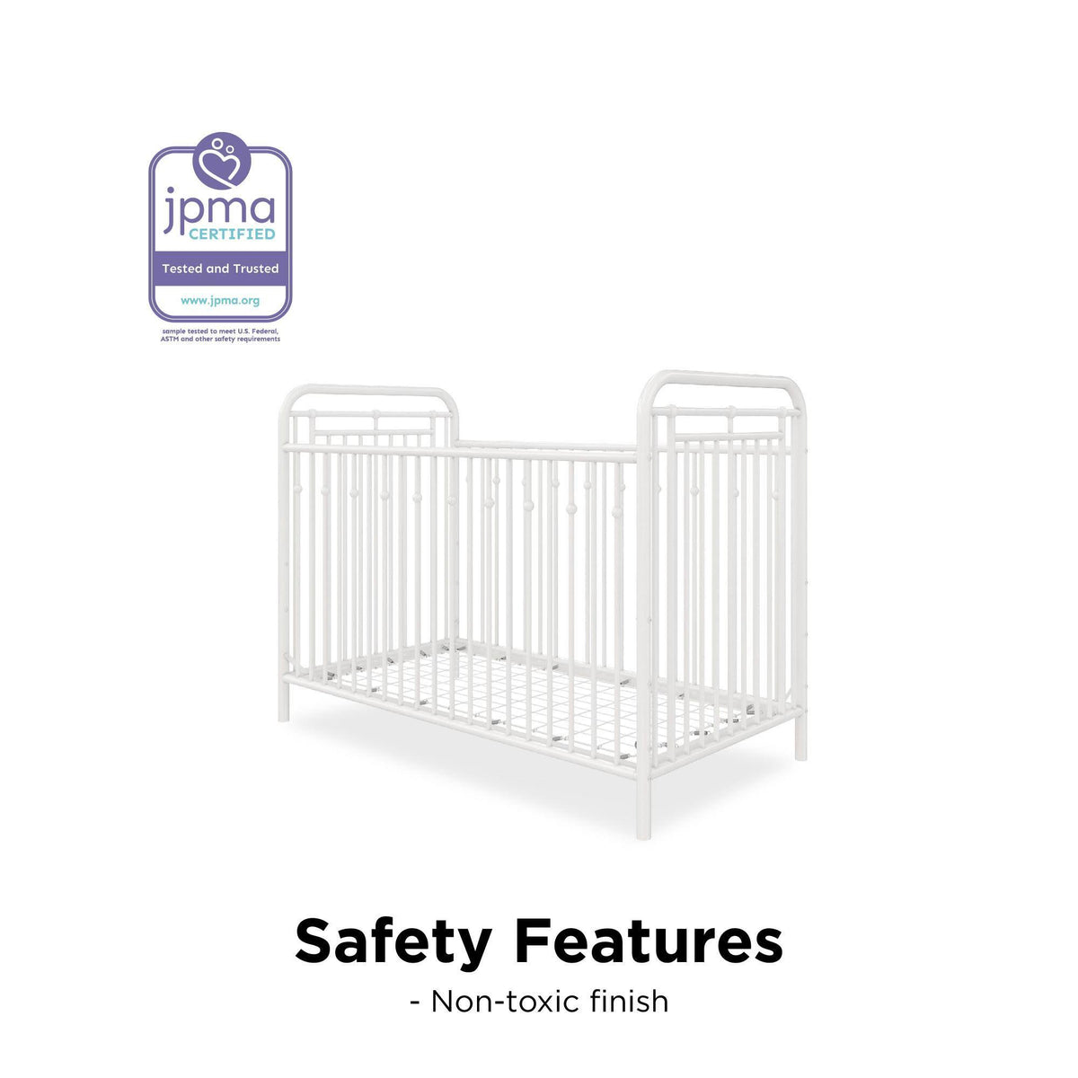White Metal Crib K3626