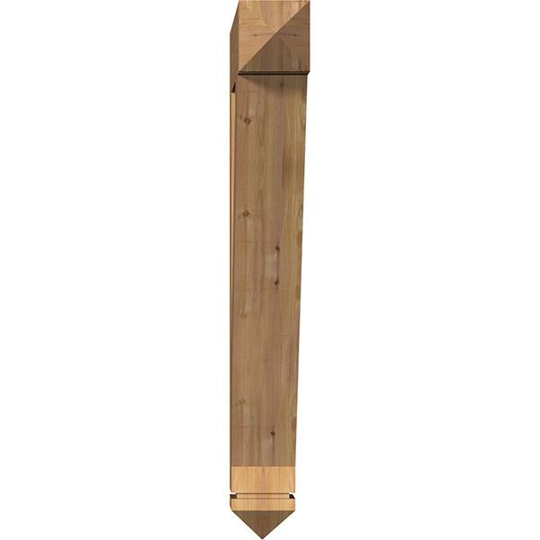 Traditional Arts & Crafts Smooth Bracket, Western Red Cedar E2899