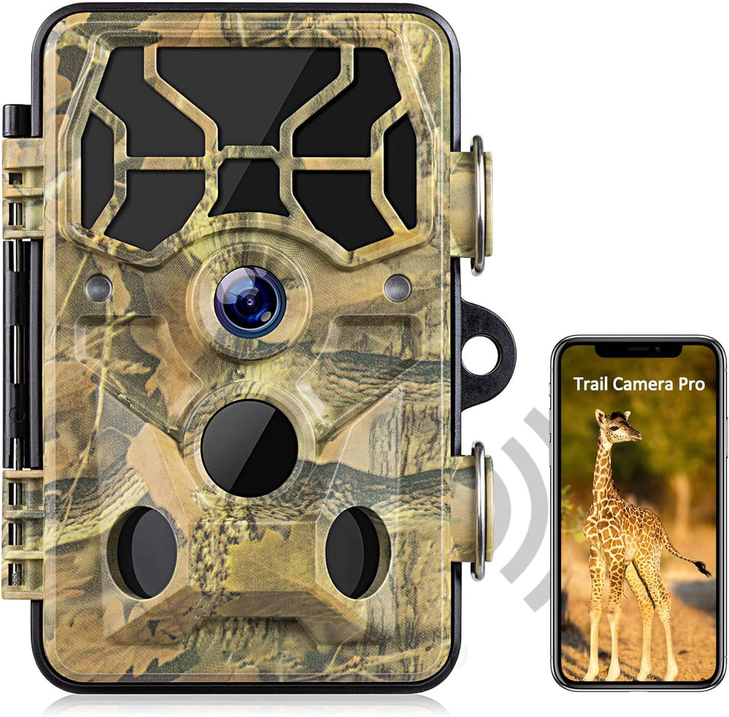 24MP 1296P WIFI Trail Camera with 120° Wide-Angle Night Vision Infrared Motion Sensor IP66 Waterproof O137