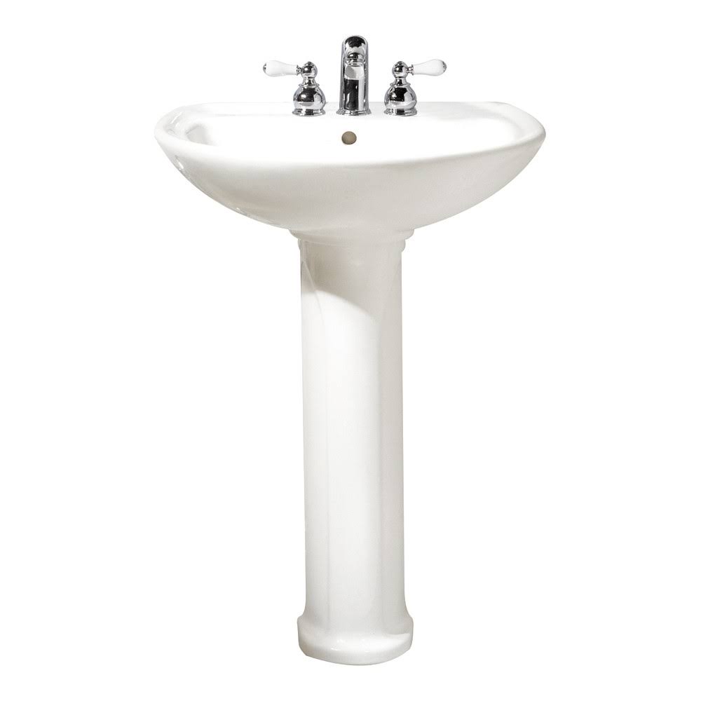 White Pedestal Sink O811