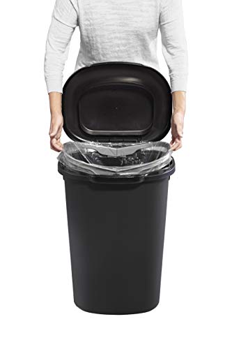 13 Gallon Black Touch Top Trash Can K9986