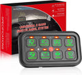 8 Gang LED Switch Panel with Label Stickers S2238