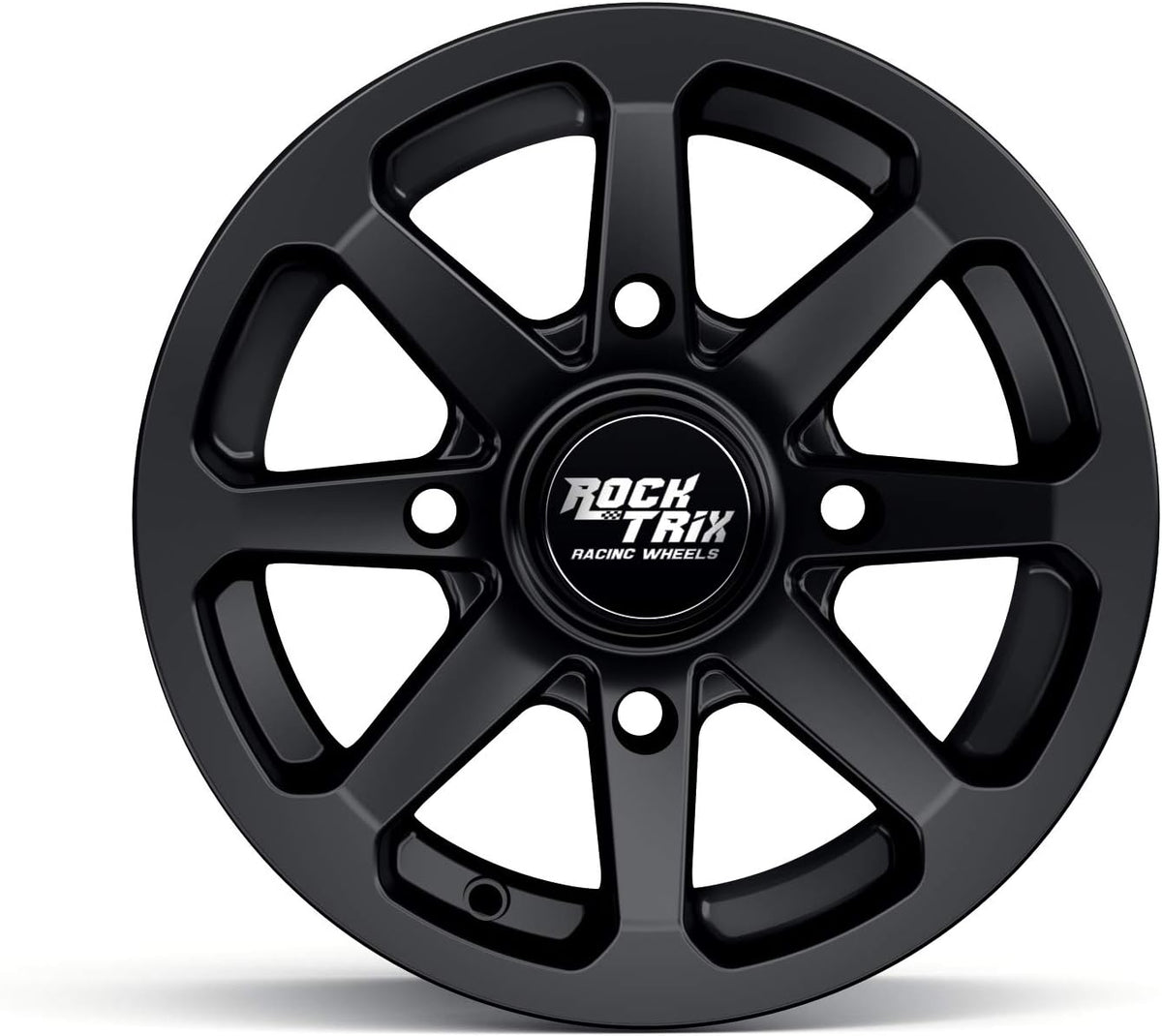 12in Matte Black ATV Wheel Rim 4x137 5+2 Offset Single Pack of 2 B73307