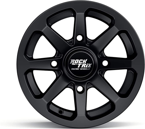 12in Matte Black ATV Wheel Rim 4x137 5+2 Offset Single Pack of 2 B73307
