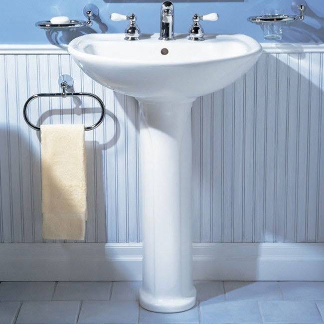 White Pedestal Sink O811