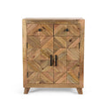 Natural Brown Mango Wood 2 Door 2 Drawer Cabinet M11235