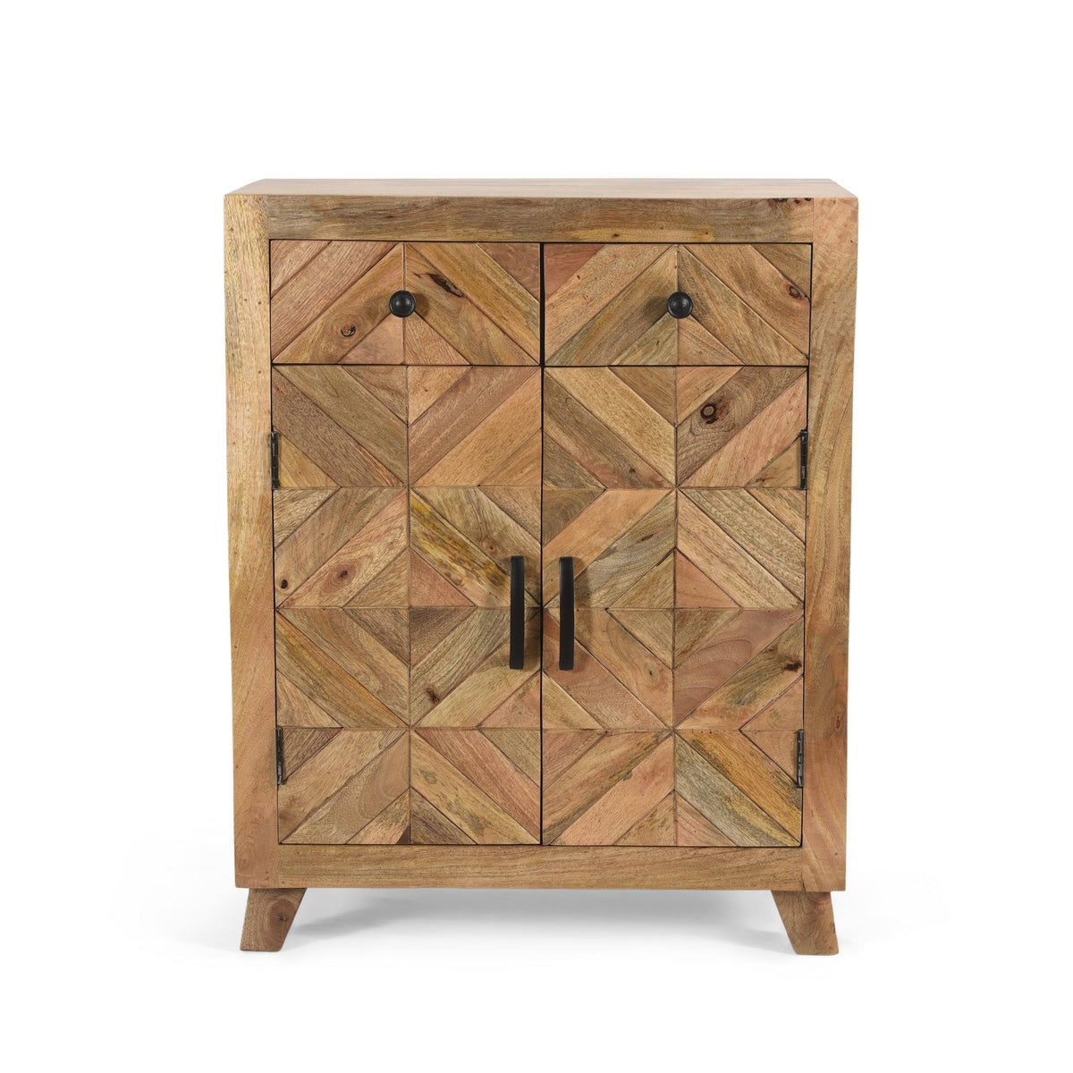 Natural Brown Mango Wood 2 Door 2 Drawer Cabinet M11235
