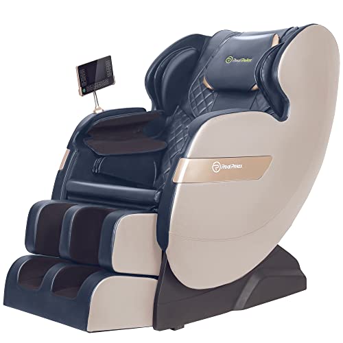 Full Body Dual-core S Track Shiatsu Massage Recliner with Zero Gravity, APP, LCD, Heat, Bluetooth, Black L39625