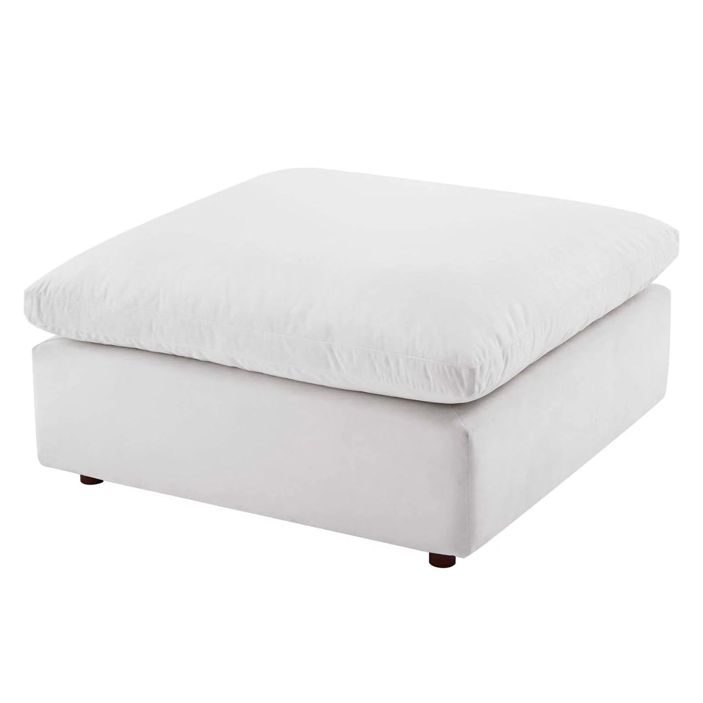 White Velvet Sectional Sofa Set Q403