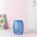 Blue Wire Round Stool E597618