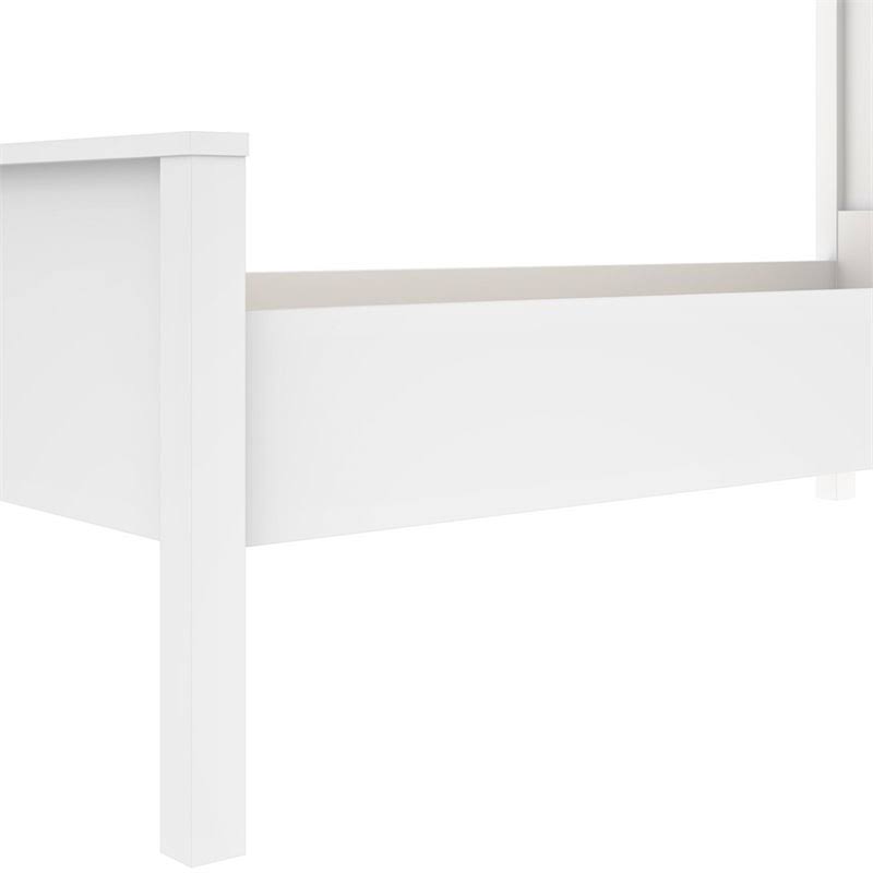 White Twin Platform Bed J353304