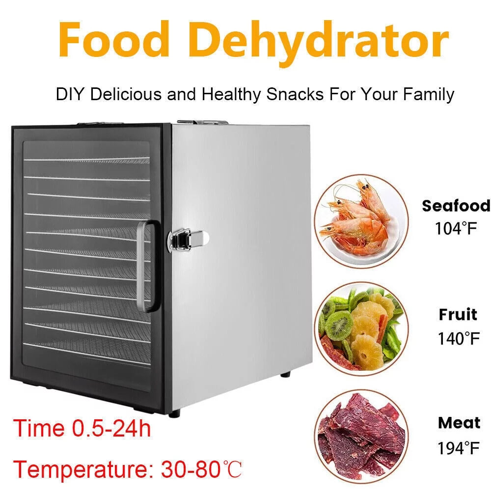 12 Tray Stainless Steel Food Dehydrator W27226
