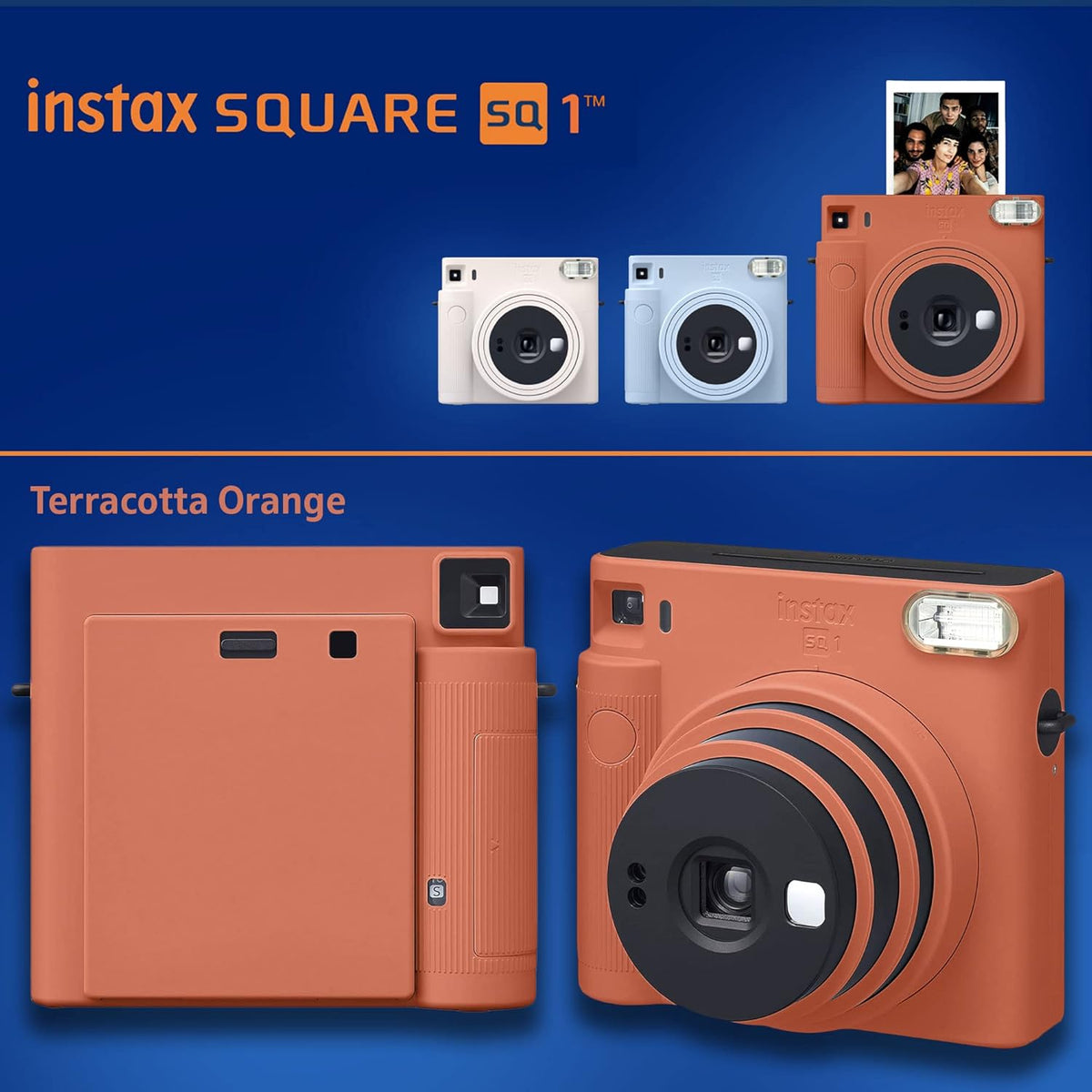 Terracotta Orange Instant Camera + Instant Film + Accessory Bundle S378773