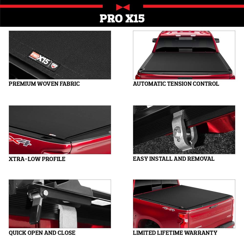 TruXedo Pro X15 Soft Roll Up Truck Bed Tonneau Cover B623