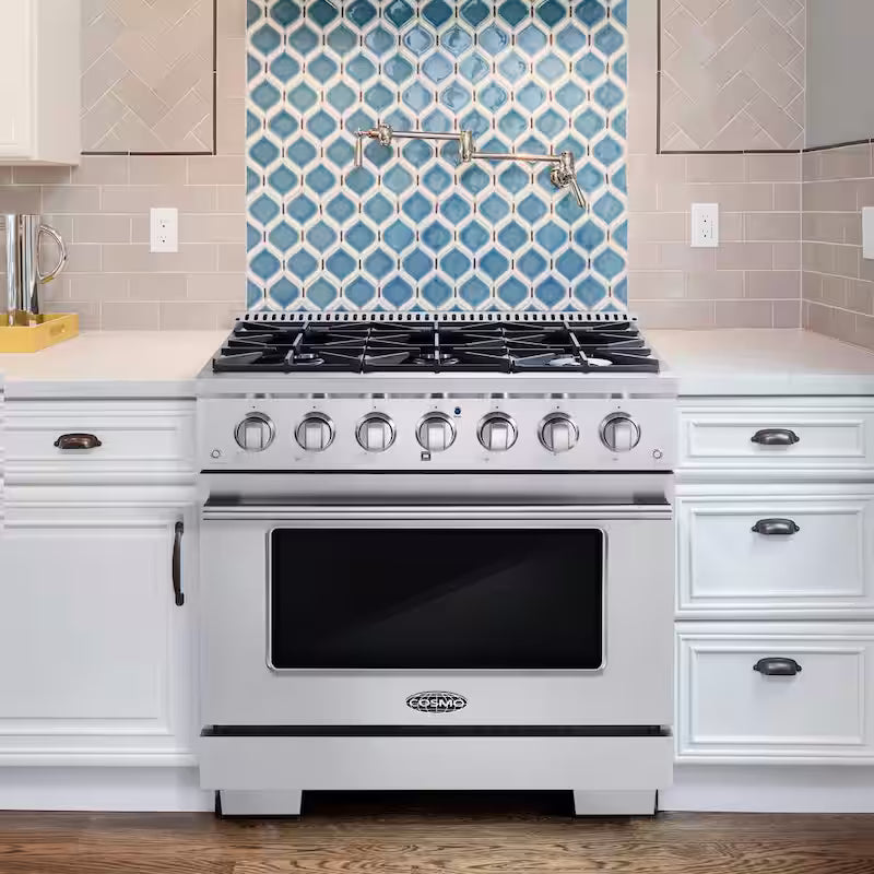 36 in. Gas Range with 6 Burners and Cast Iron Grates in Stainless Steel I647356