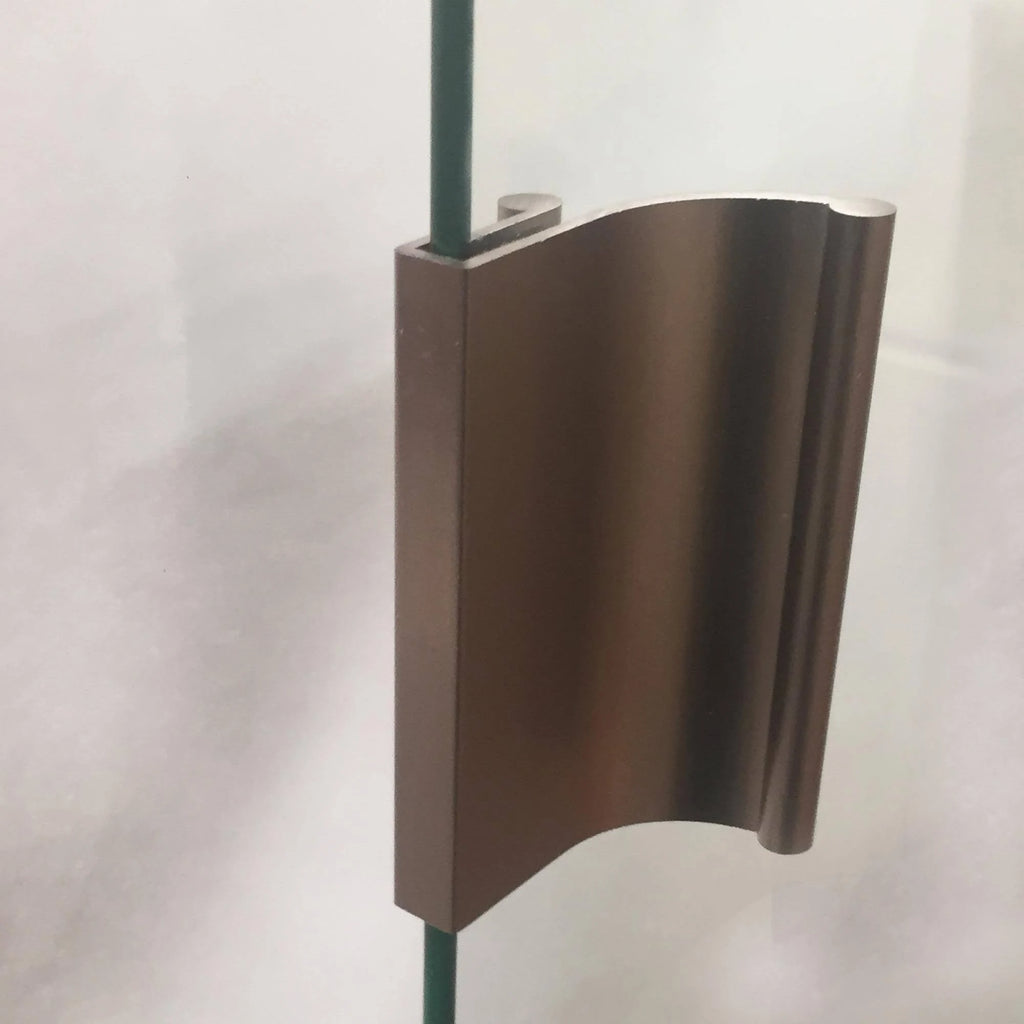 52-in to 56-in Frameless Oil-Rubbed Bronze Sliding Shower Door T3736