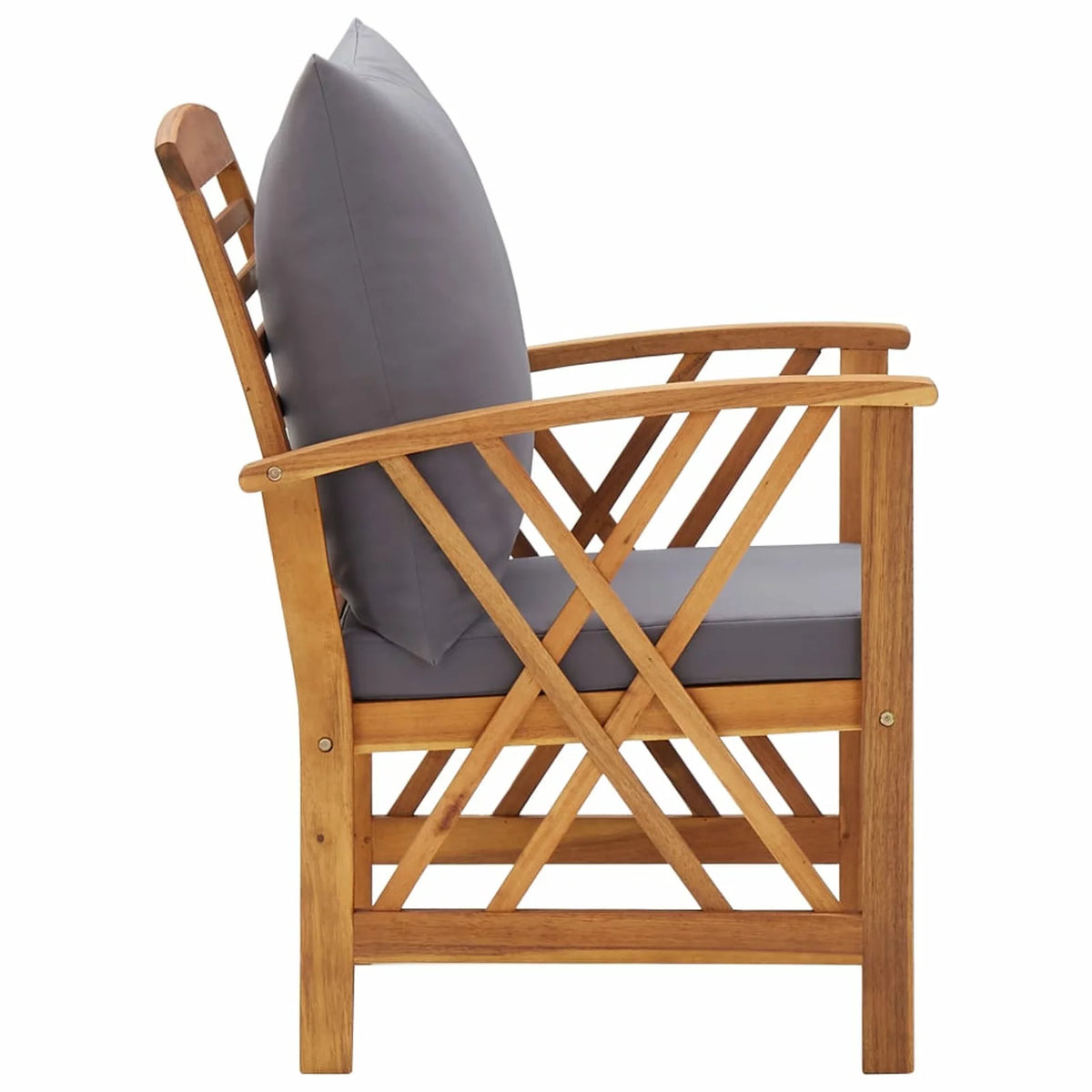 5 Piece Acacia Wood Garden Set with Cushions T8505