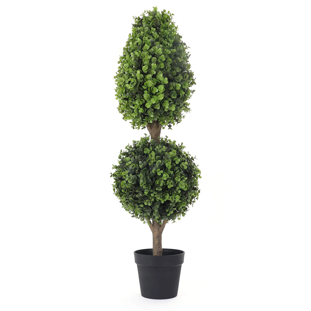Artificial 4' Topiary Ball Tree 2 Pack Z7099