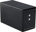 Black Dual Key Lock Iron Depository Safe Box W197291