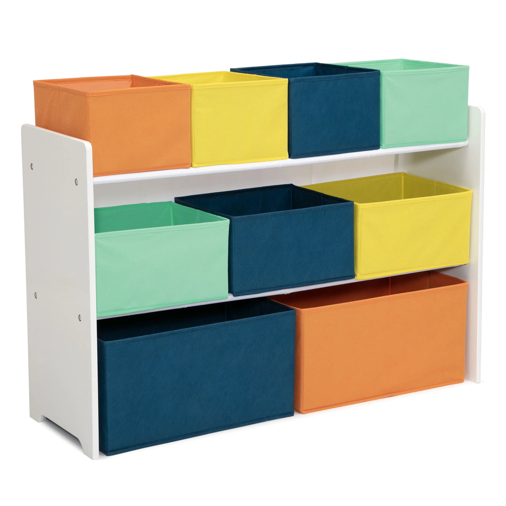 Grey Multi-Bin Toy Organizer with Storage Bins Q7020