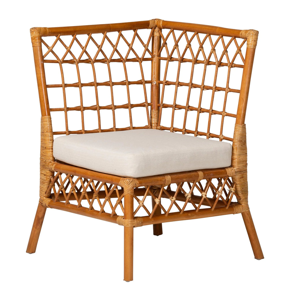 Honey Rattan 4-Piece Dining Nook Set F1624