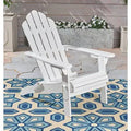 White Solid Wood Folding Adirondack Chair N857