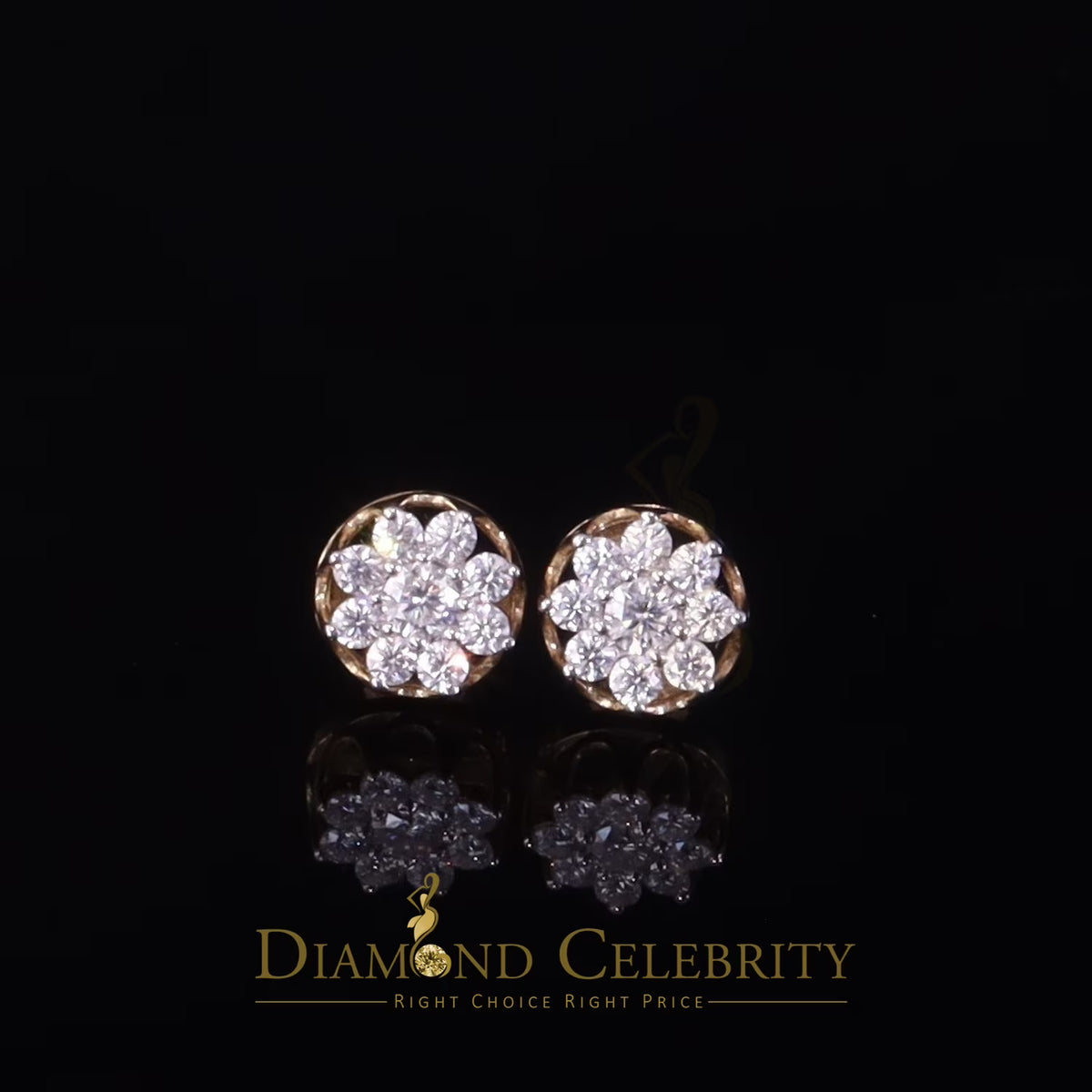 925 Silver Floral Stud Earrings X882