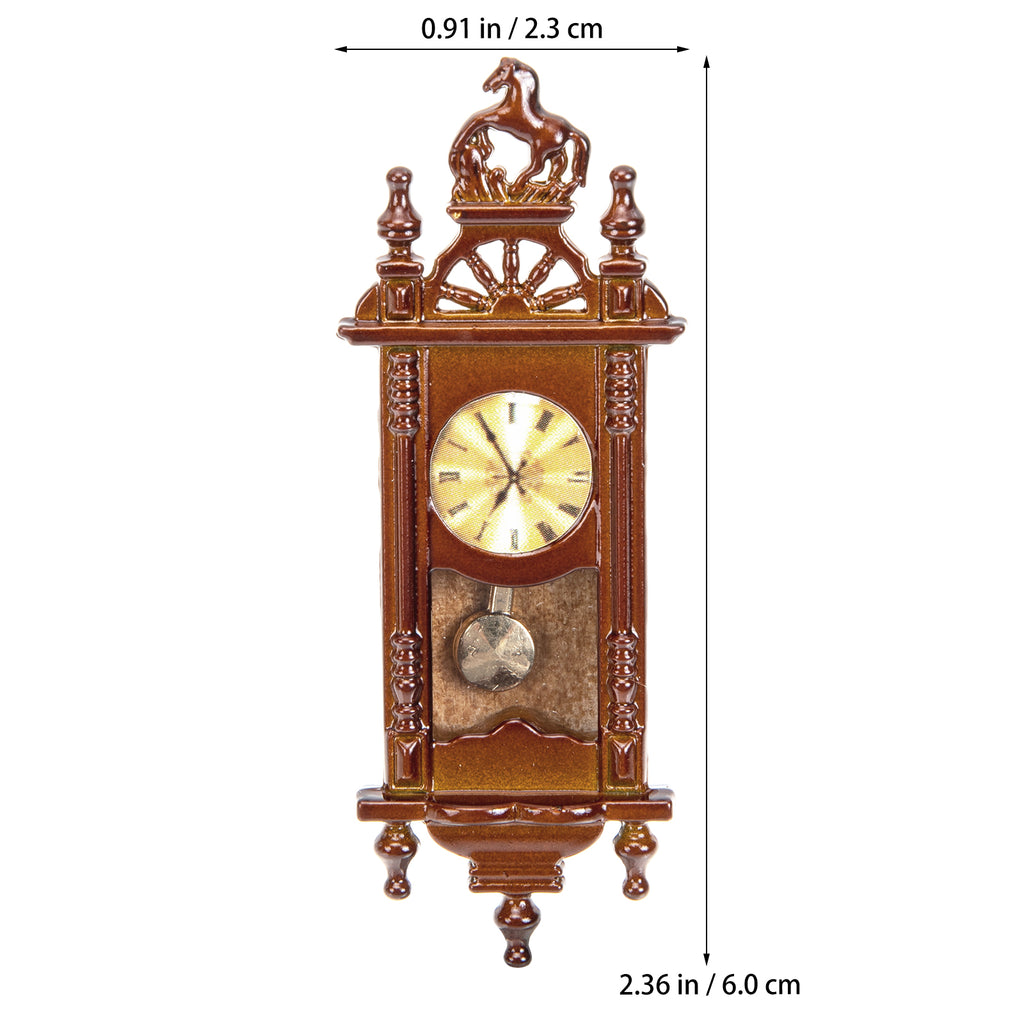 Metal Dollhouse Hanging Clock Toy Doll Furniture M133