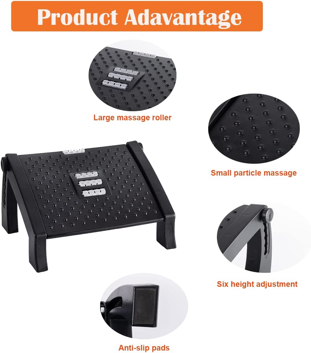 Adjustable Height Foot Rest with Massage Surface S83677