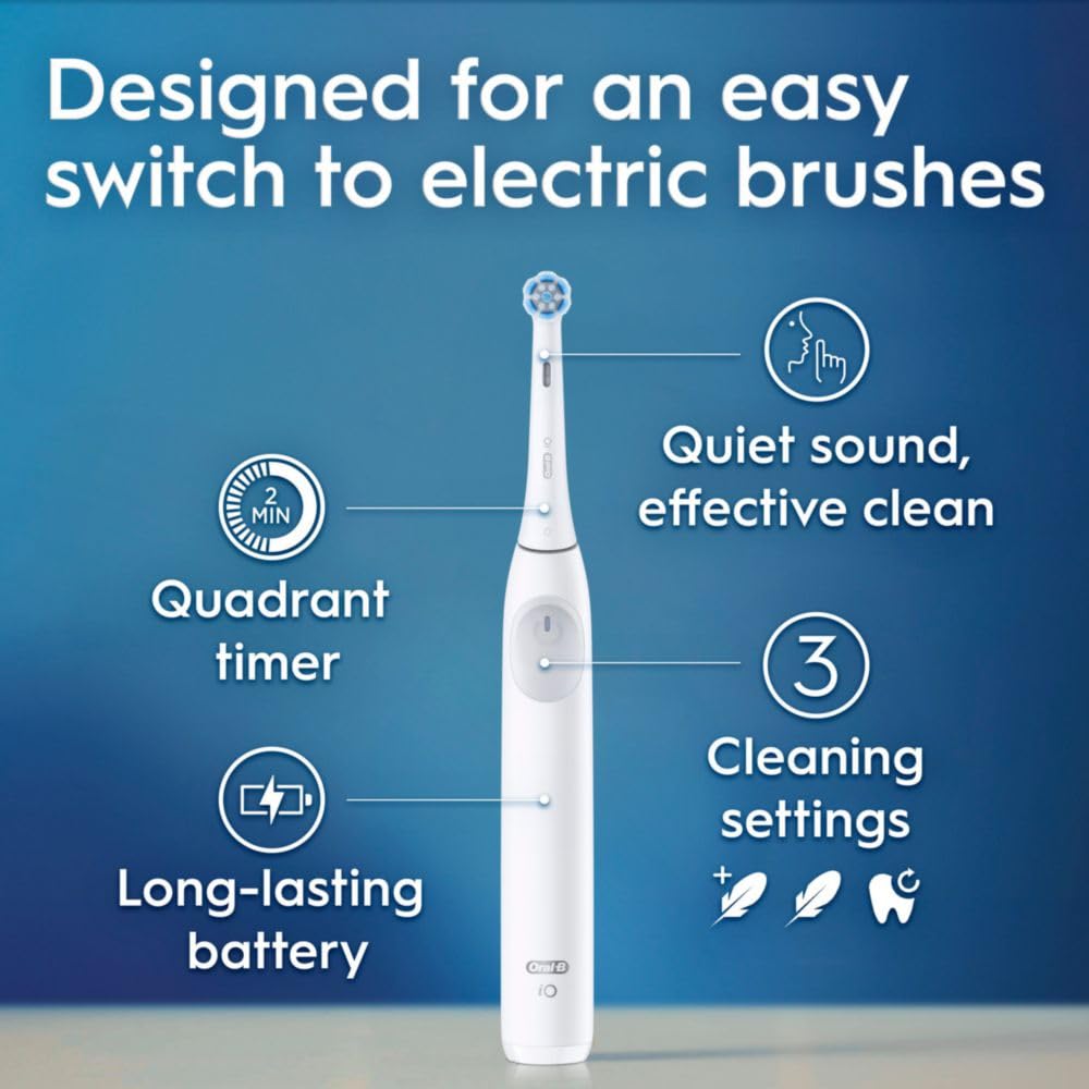 Pure White Rechargeable Electric Toothbrush with 2 Brush Heads Q48042