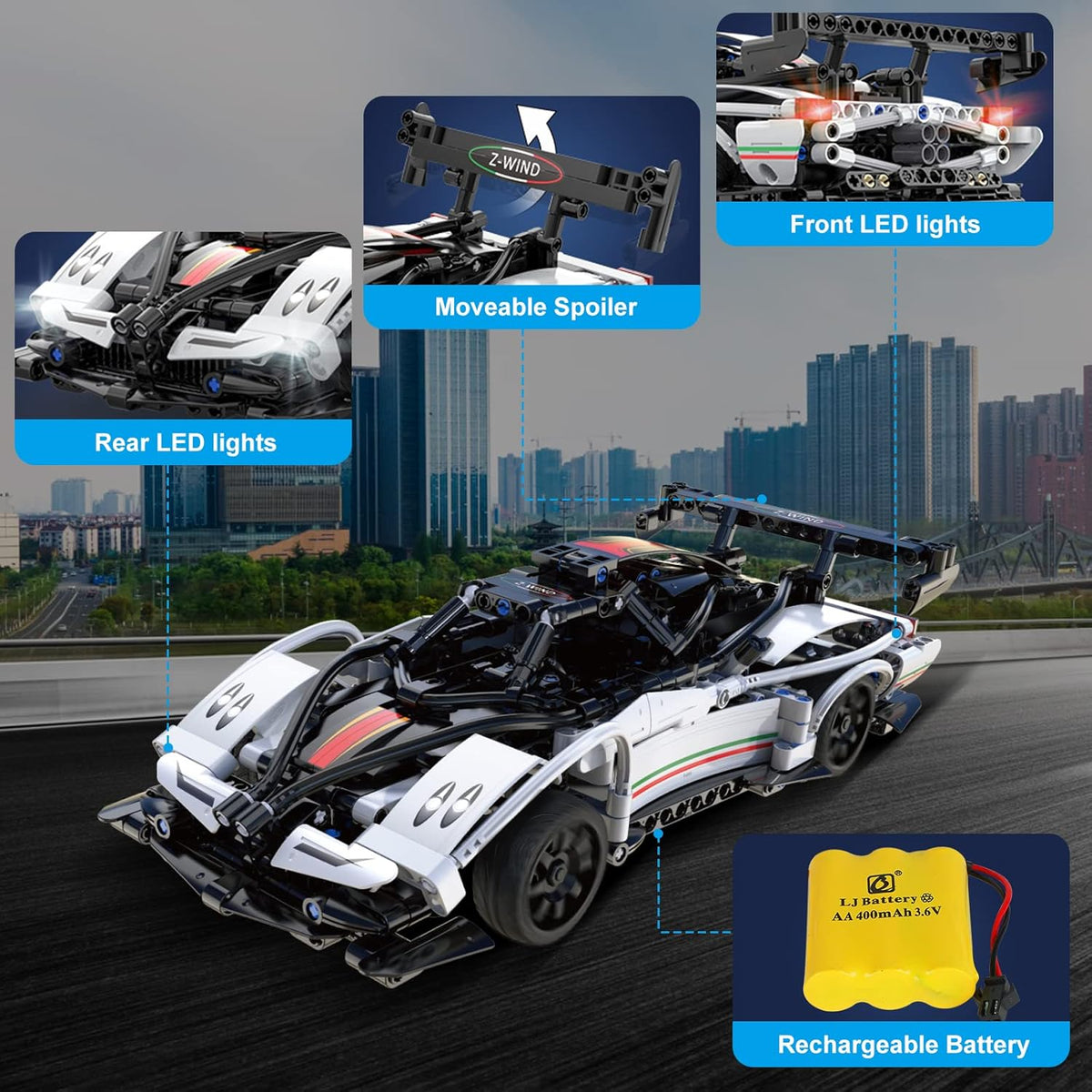 Remote Control Car Building Toys STEM Building Sets V695