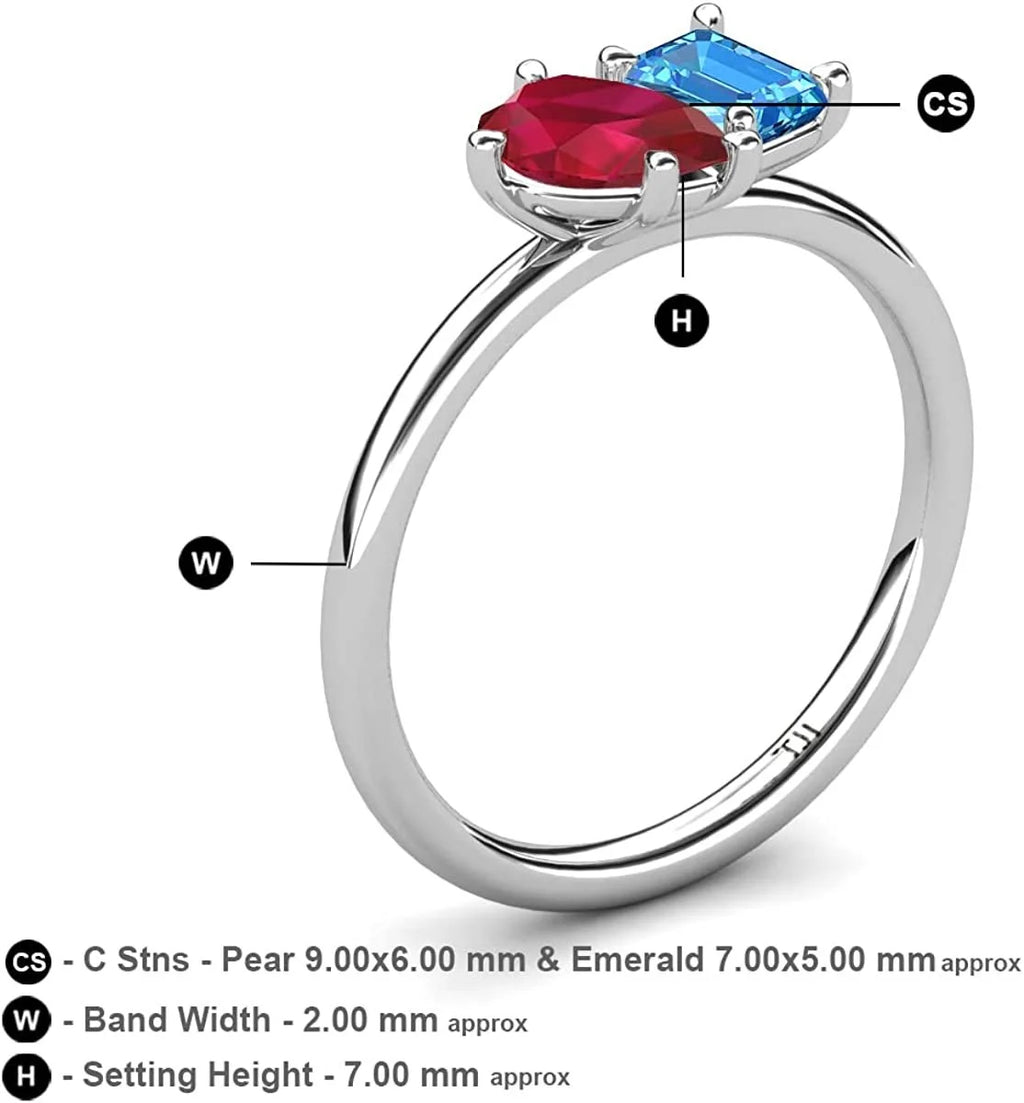 14K Yellow Gold Two Stone Engagement Ring R10141