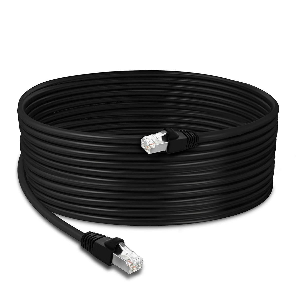 Cat6 Outdoor Ethernet Cable 250ft 23AWG Pure Copper FTP LLDPE Waterproof Direct Burial UV Resistant Q530