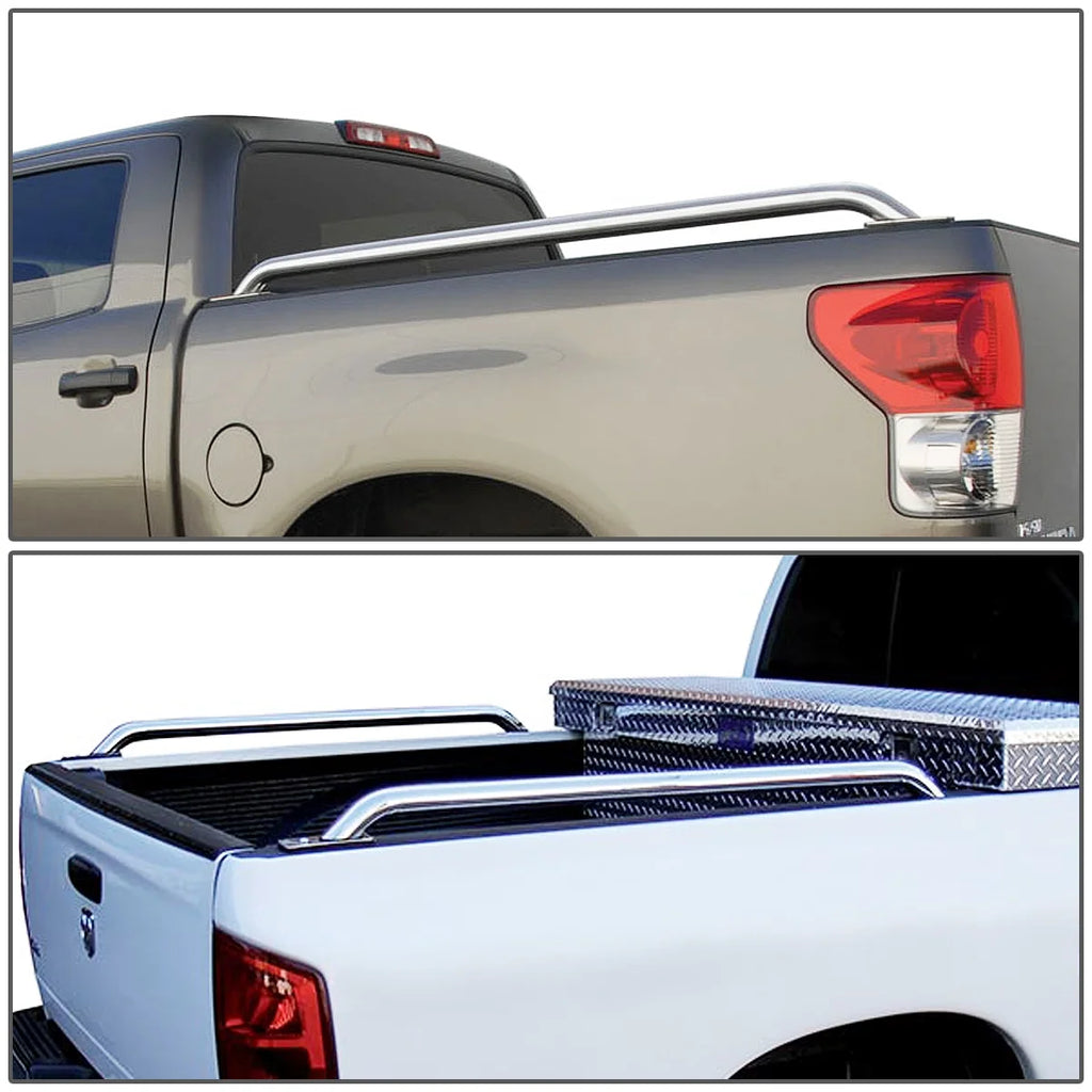 Pair of Stainless Steel Chrome Truck Side Bar Rail M1116