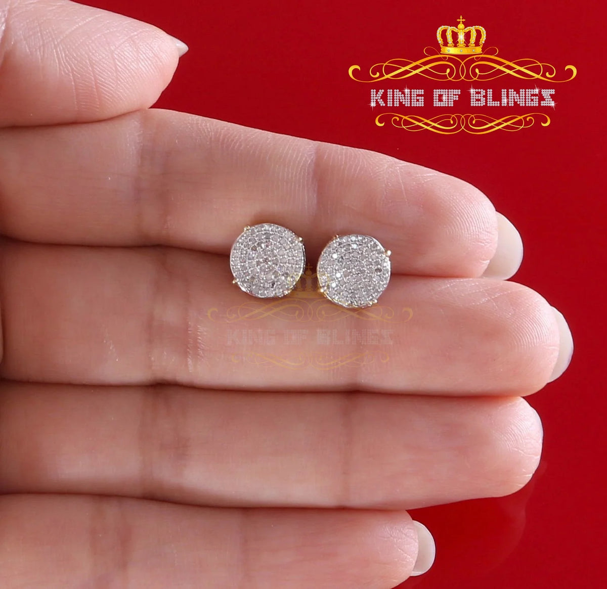 0.30ct Round 925 Sterling Silver Yellow Stud Earrings L4237
