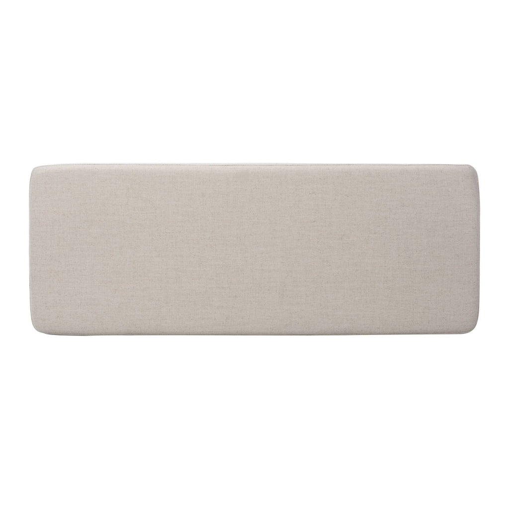 Rectangular Bench Light Grey Linen Black B100031