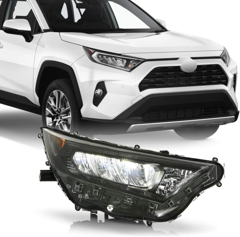Black Bezel LED Headlights Housing Passenger Side Q69860
