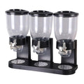 Triple Canister Cereal Dispenser Dry Food Storage D458