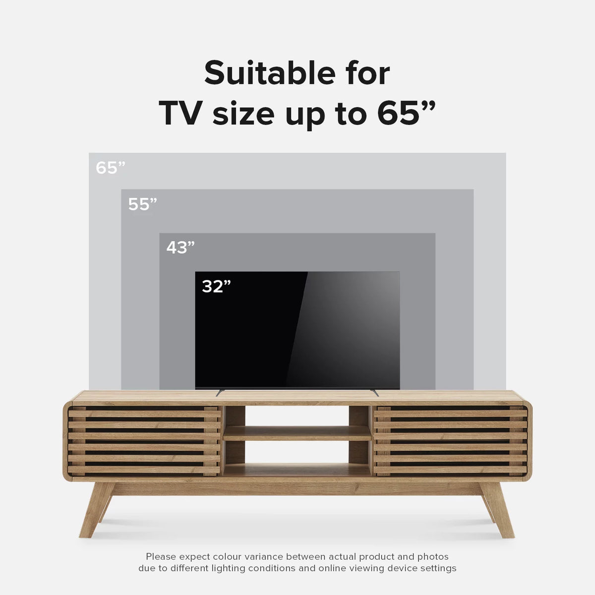 59" Oak TV Stand Console Q906885