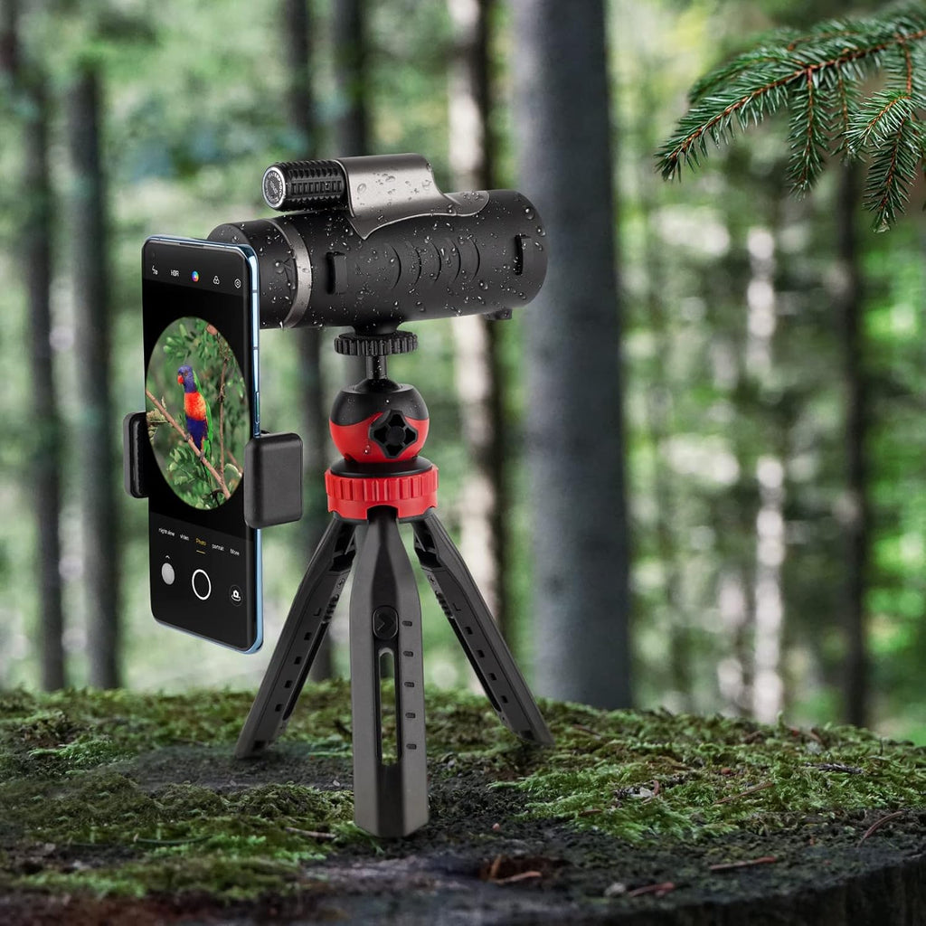 10x42 HD Waterproof Fogproof Monocular with Hand Strap Tripod Phone Adapter S307971