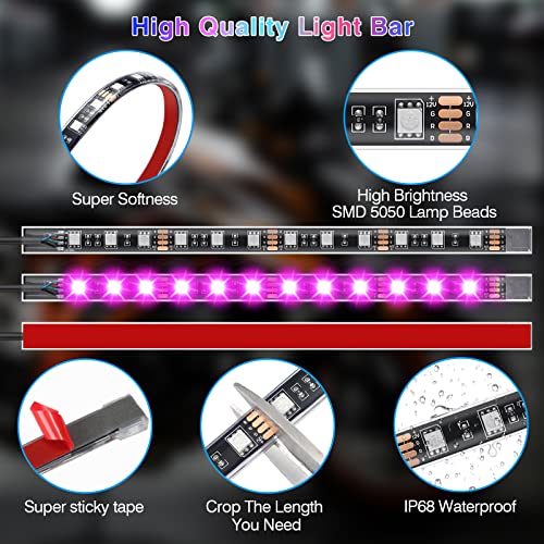 12Pcs Motorcycle LED Light Kit with Brake Light Turn Signal E874