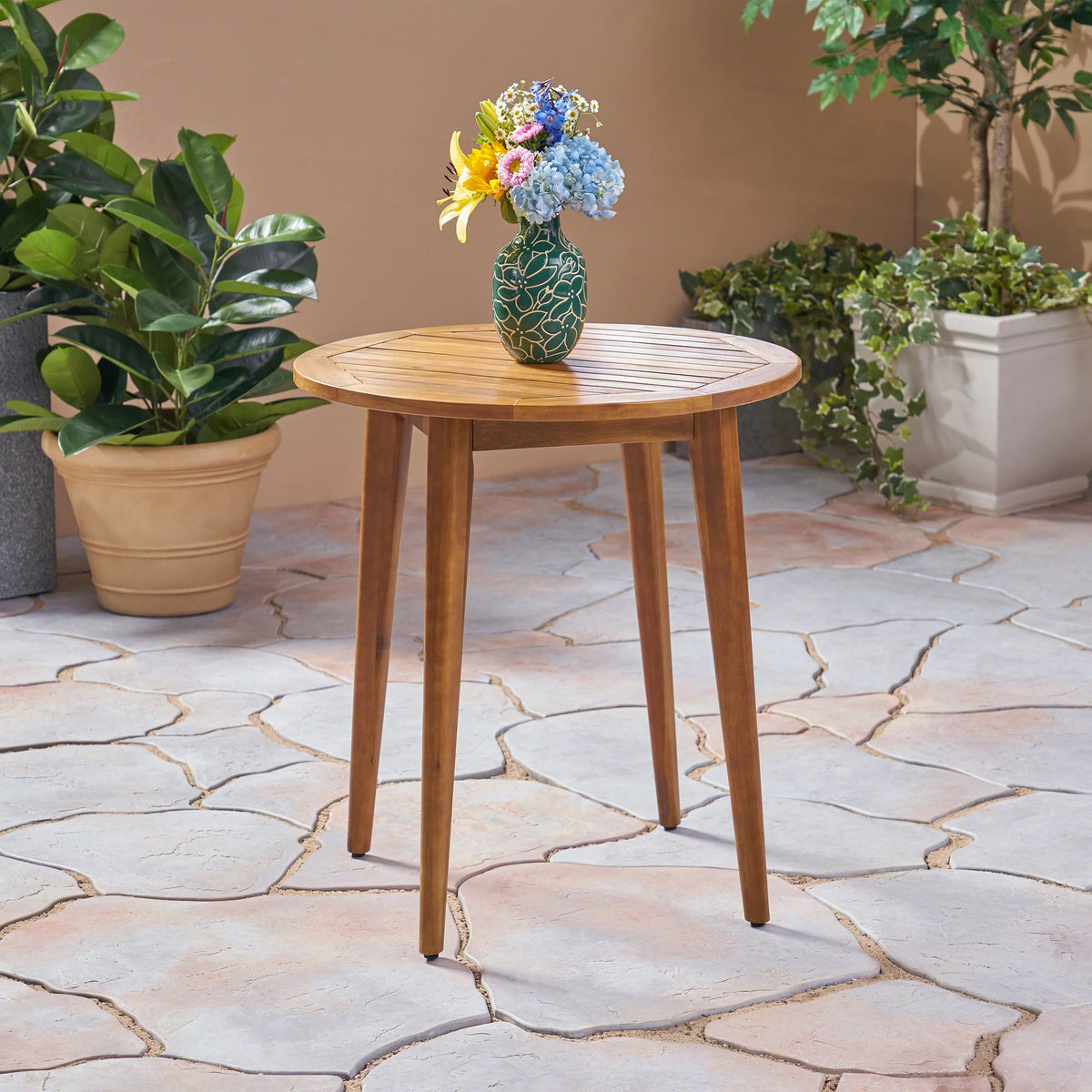 Acacia Wood Round Bistro Table G22846